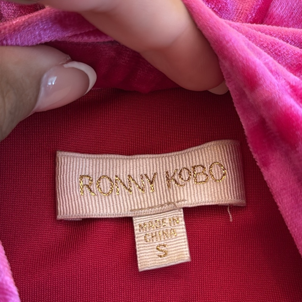 Ronny Kobo Arsenia Crushed Velvet Twisted Minidress - Picture 7 of 7